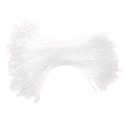 Naliovker 500 Pieces White Snap Lock Pins Loop Price Tag Fastener 7