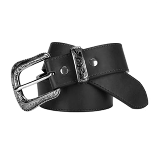 Wrangler Men's 38mm Classic Split Cut Edge with Etched Buckle Belt