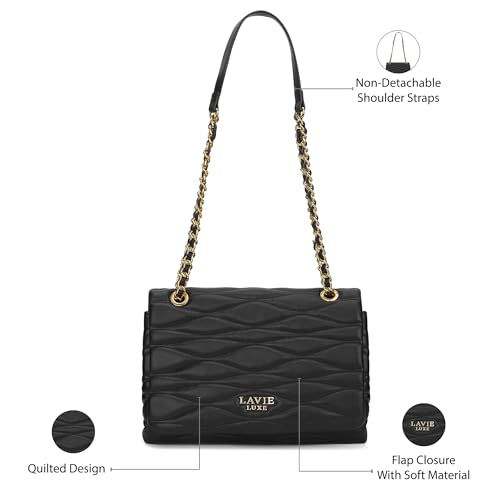 Image of Lavie Luxe Women's Lucie Quilted Medium Flap Crossbody Sling Bag | Ladies Purse Handbag | Gift for Women