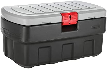 Rubbermaid 1191 Action Packer Rectangular Storage Box, 35-Gallon (Black, White)