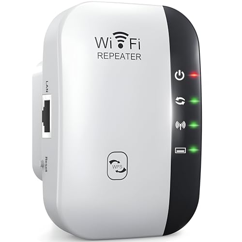 Lista de repetidores de señal baratos 8 Retoo Repetidor WiFi 2,4 GHz, 300 Mbit/s, amplificador WiFi, puerto Ethernet, WPS, punto de acceso, modo repetidor, LED que se puede apagar...