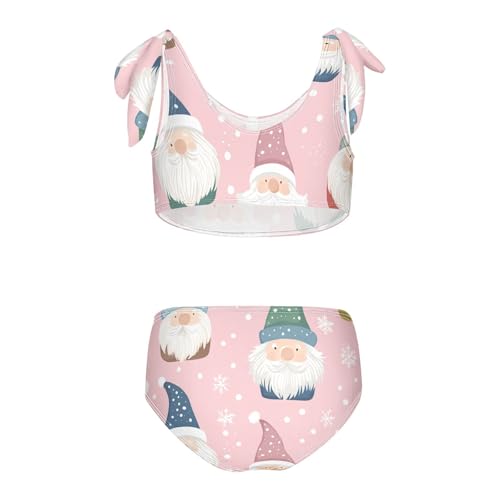 KLL Cute Christmas Gnomes Girls' 2 Pieces Bikini Set Beach Swimsuits Swimming Suits Adjustable Strap2