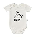 Acute Baby Bodysuit, Unisex Toddler Clothes, Math Triangle Infant Clothing, Mom and Newborn Matching Outfits, Boys Girls Jumpsuit (White, 0-3 Month)