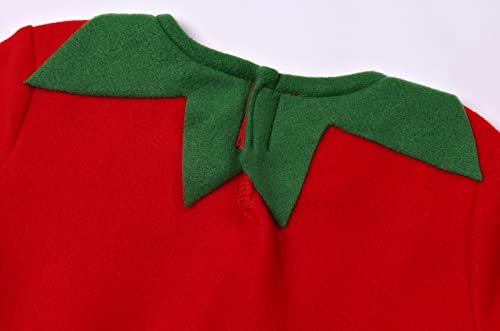 Sersllta Elf Costume For Girls Kids Christmas Elf Santa's Dress Outfit (5-6 Years) #TOP5