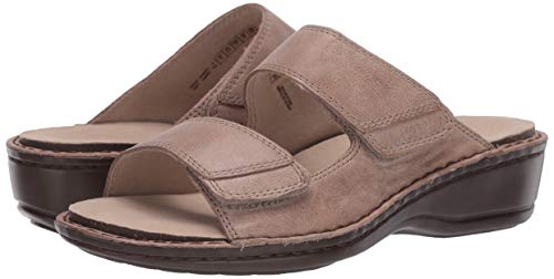 Aravon Women's Cambridge 2 Strap Flat Sandal, Dove, 5 #TOP6