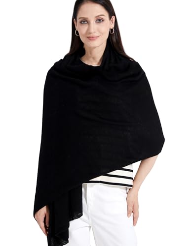 Luxury 100% Cashmere Wrap Soft Scarf Stole Knitted Shawl for Women Wayfarer Travel Extra Large 87