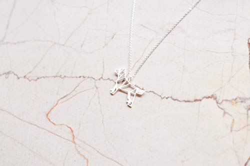 La Menagerie Cane Argento, collana geometrica