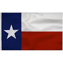 Texas State Flag 3x5FT, Texas Flag Outdoors Indoors Quality Polyester with Vivid Color Double-Stitched Edges Brass Grommets Decorations