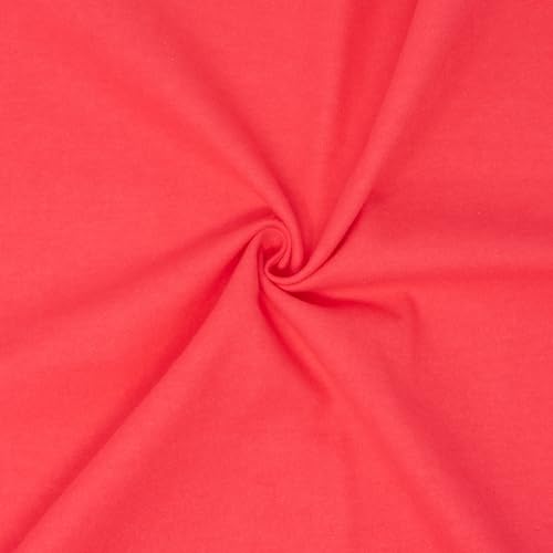 Premium 100% Cotton Flannel Fabric - Punch Pink - Versatile Crafting Delight by the Yard