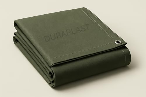 Image of Heavy Duty Tarpaulin 1000 GSM Canvas - Commercial Canvas TIRPAL Waterproof 12x18 ft- 100% Waterproof Military Grade, Industrial TIRPAL - UV Resistant TARP, RUSTPROOF Reinforced Eyelets