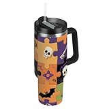 Photo Gallery syxiop halloween colorato puzzle di teschio pipistrelli vuoto bocca larga 1,18 once tumbler con coperchio e cannuccia decorativo to go tazza da caffè per acqua, tè freddo o vaso da caffè per te Photo Gallery syxiop halloween colorato puzzle di teschio pipistrelli vuoto bocca larga 1,18 once tumbler con coperchio e cannuccia decorativo to go tazza da caffè per acqua, tè freddo o vaso da caffè per te