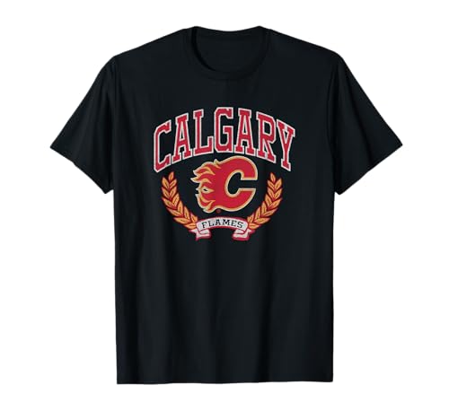 Calgary Flames Vintage Victory Black Officially Licensed T-Shirt