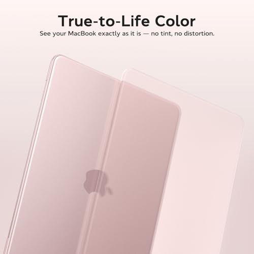 Image of Saco MacBook Neo Case 13 inch 2026 (A18 Pro, Model A3404), 1:1 Precision Fit | Official Blush Clear | Matte Hard Shell Cover, Scratch & Fingerprint Resistant for New MacBook Neo 13 inch Case