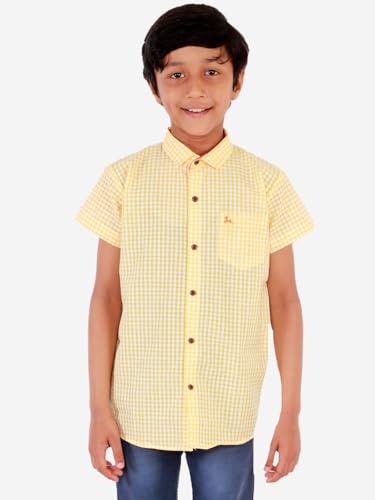 Image of superminis Boy's Cotton Regular Fit, Half Sleeves, Collared Neck, Printed Shirts for Casual Wear