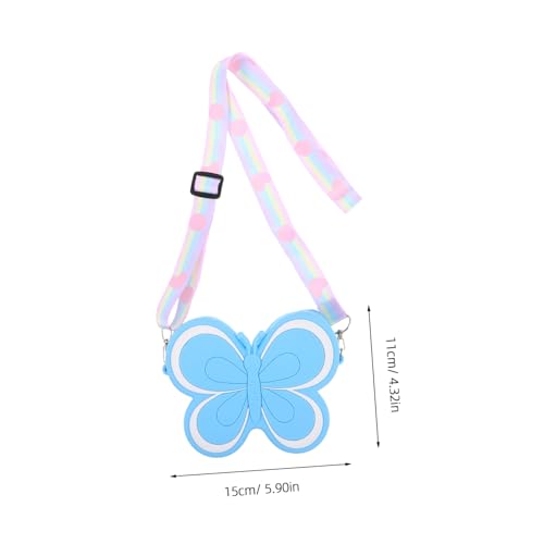 FRCOLOR Cute Butterfly-shaped Silicone Purse for Boy Girl Adorable Mini Crossbody Bag As Boy Girl Handbag and Stylish Accessory for Little Girls2