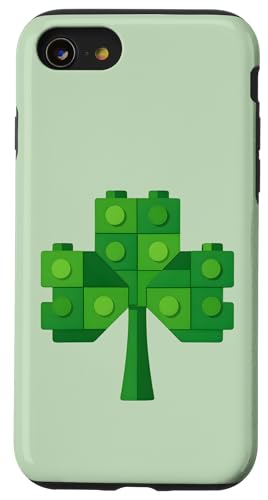 St Patricks Day Shamrock Blocks Bricks �X�}�z�P�[�X iPhone SE (2020) / 7 / 8 �p