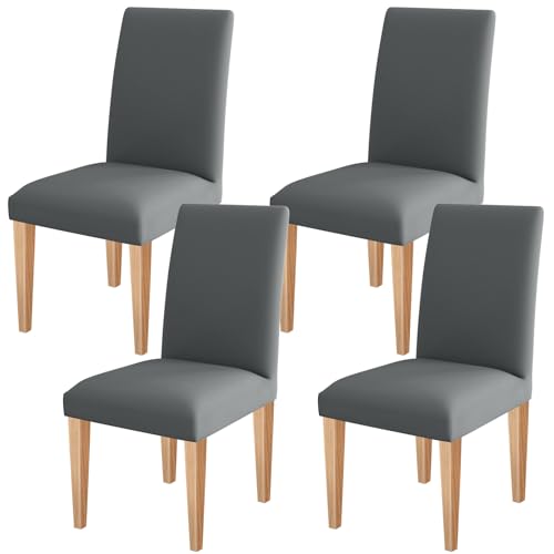 Dioxide Dining Chair Slipcovers, Removable Washable Dining Chair Covers Set of 4, High Back Chair Covers – Universal Fit Chair Slipcovers for Kitchen, Hotel, Office or Wedding Ceremony