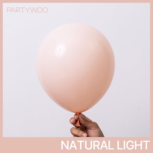 Image of PartyWoo Pastel Orange Balloons 100 pcs Different Sizes of 36 18 12 10 5 Inch Baby Pale Light Pink Peach Latex Balloon Arch Kit Garland for Wedding Baby Shower Birthday Party Decorations Orange-Q02