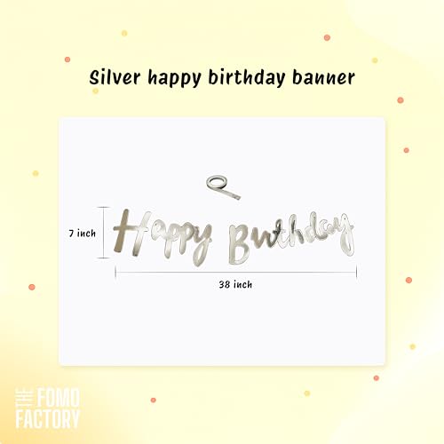 Image of The FOMO Factory Pastel Yellow Golden Birthday Decoration Kit | White, Gold, Silver, Yellow Balloon Arch Kit + Foil Curtains + HBD Banner | Unique Birthday Decoration, DIY Kids Party Prop (Yellow53)