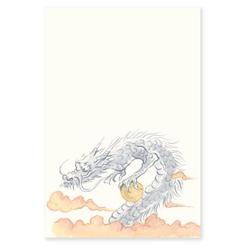 Amazon | めでたや 干支 年賀はがき 雲龍 2024 2枚入 和紙 年賀状 辰