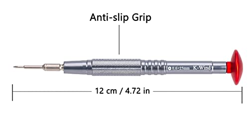 High-End Tri Wing Screwdriver Y000 Y0.6 0.6Mm, Compatible With Apple Iwatch And Iphone, Tri Point Screwdriver For 3-Pronged Screw, S2 High Alloy Steel Head, Magnetic Y Tip, Rotating Cap #TOP4