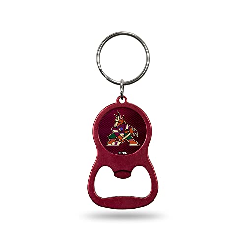 Rico Industries NHL Hockey Arizona Coyotes Maroon Metal Keychain - Beverage Bottle Opener With Key Ring - Pocket Size