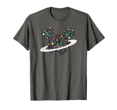 T-shirt Mickey Disney avec motif imprimé Galaxy Fill pour adulte
