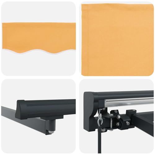 Proteccion contra la intemperie ajustable con toldo manual LED arena 4x3m 6