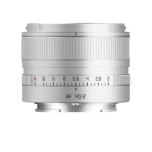 �݊���������Sony E Nikon Z Lumix L �}�E���g AF 40mm F2 �t���t���[�������Y�ƌ݊���������A�X�g���[�g����퐶���̎ʐ^�B�e�ɍœK(AF 40mm F2 Silver,Nikon Z)