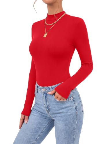 Image of OPOIPIN Women's Long Sleeve Basic Bodysuit