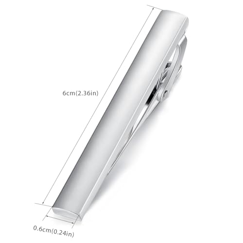 Image of HONEY BEAR 5cm /5.4cm /6cm Mens Tie Clip Bar for Normal Size Steel Business Wedding Gift 1.97 inch /2.12 inch /2.36 inch