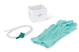 Medline Open Suction Catheter Kits, Whistle Tip, 14 Fr, Includes Cup & Aloetouch 3G Stretch Synthetic Gloves, Case of 50 Each