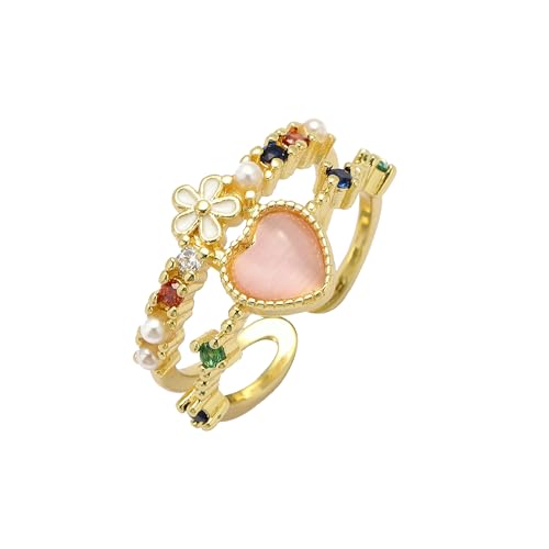 Image of SALTY Anti Tarnish Finger Ring for Women | Adjustable Fancy Jewellery Design | Fashion Accessories for Girls | Minimal Jewelry | Gift for Diwali, Christmas, Marriage, Birthday
