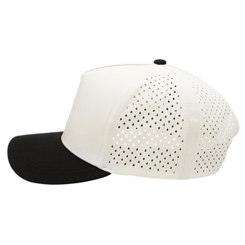 Image of Glendora 5‑Panel High‑Crown Snapback Hat - Lightweight Mesh Back, Flat Brim, Adjustable, Stylish Unisex Hat