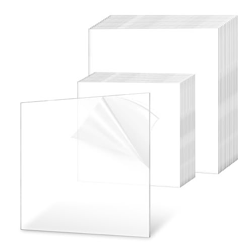 Image of Gfdoso 28Pcs 3350 Series Inside Outside Welding Helmet Lens for Lincoln Electric Viking KP2898-1 & KP3044-1- Welding Hood Cover Clear Lenses 3.7" x 3.5" x .04", 4.5" x 5.25" x .04"