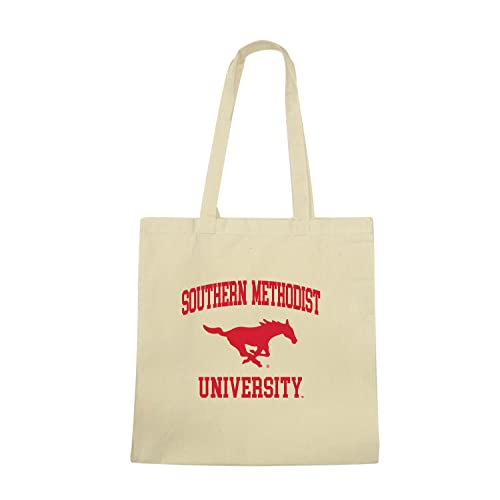 W Republic Southern Methodist University Methodist Seal College Tote Bag - Natural,