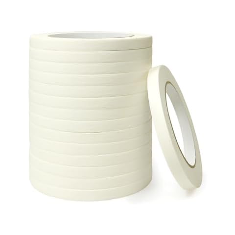 GooGou Masking Tape 0.39 inch 55 Yards 15 Pack Versatile Adhesive Painting Tape for General Purpose Use,Easy-Remove, Ideal for Labeling Painting,DIY,Art,Home,Office,School Total 825 Yards Cover