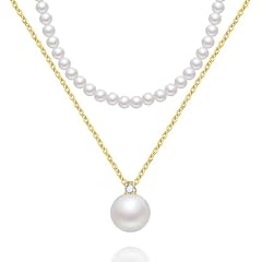 Gold Pearl Necklace-2PCS