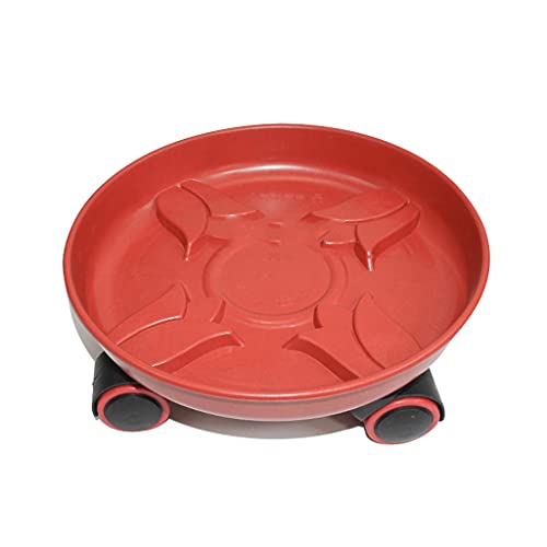 Support pot de fleurs roulettes rond 24cm plateau mobile robuste structure durable