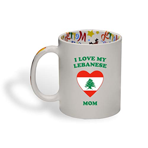 Ceramic Christmas Coffee Mug I Love My Lebanese Mom Countries Funny Tea Cup