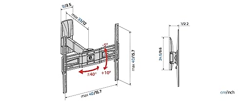 Support TV inclinable et pivotant SP 400 SR Plus double rotation 35 - 6