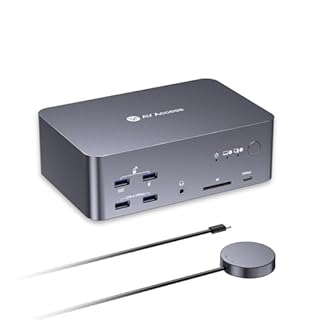 AV Access 8K KVM Switch 3 Monitors 2 Computers, Laptop + Desktop KVM Docking Station, 100W PD, GbE, 2xUSB 3.2 10Gbps USB-C Hub, SD Reader & Remote Switcher for HP, Dell, Chromebook, PC, and More