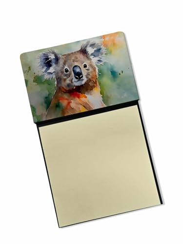 Caroline's Treasures Koala Sticky Note Holder Refillable Dispenser Self-Sticky Note Pads, Memo Pads Blank Desk Accessories