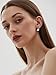 FOURPG 10 Pairs Chunky Silver Dangle Earrings for Women Hypoallergenic Trendy Thick Silver Plated Hoop Earrings Set Lightweight Jewelry (SILVER-10P)