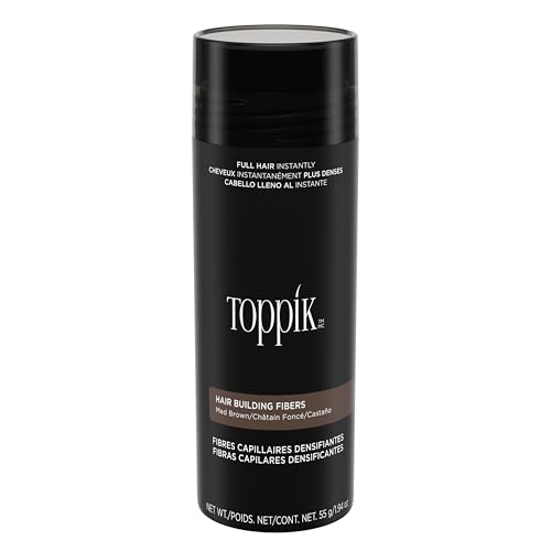 Toppik Hair Building Fibers with Premium Keratin Fibers Conceals Hair Thinning and Hair Loss for Fuller Looking Hair that Gives Completely Natural Look For Men and Women, 55 Grams