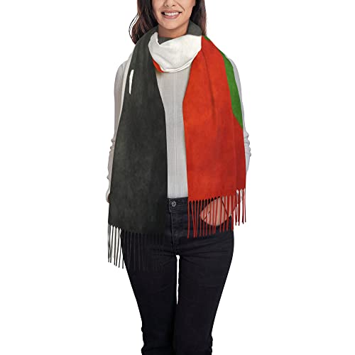 Palestinian flag Winter Scarf for Women Shawl Cashmere Feel Fringe Scarf Shawls Wraps Light Scarf