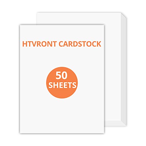 Papier Cardstock Blanc 230g pour Scrapbooking et Cricut | 50 Feuilles 21,6x28cm