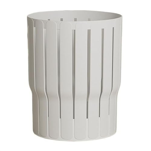 Poubelle creuse vintage en plastique blanc avec capacité de 10 litres