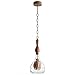 Cyan Design Crescent Pendant Crescent 1 Light Pendant with Clear Shade, Copper