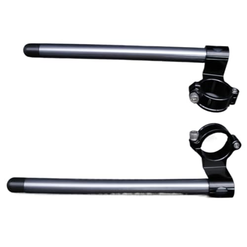 Manillar de motocicleta Black Part CNC con elevadores y clips de horquilla de 48mm 7